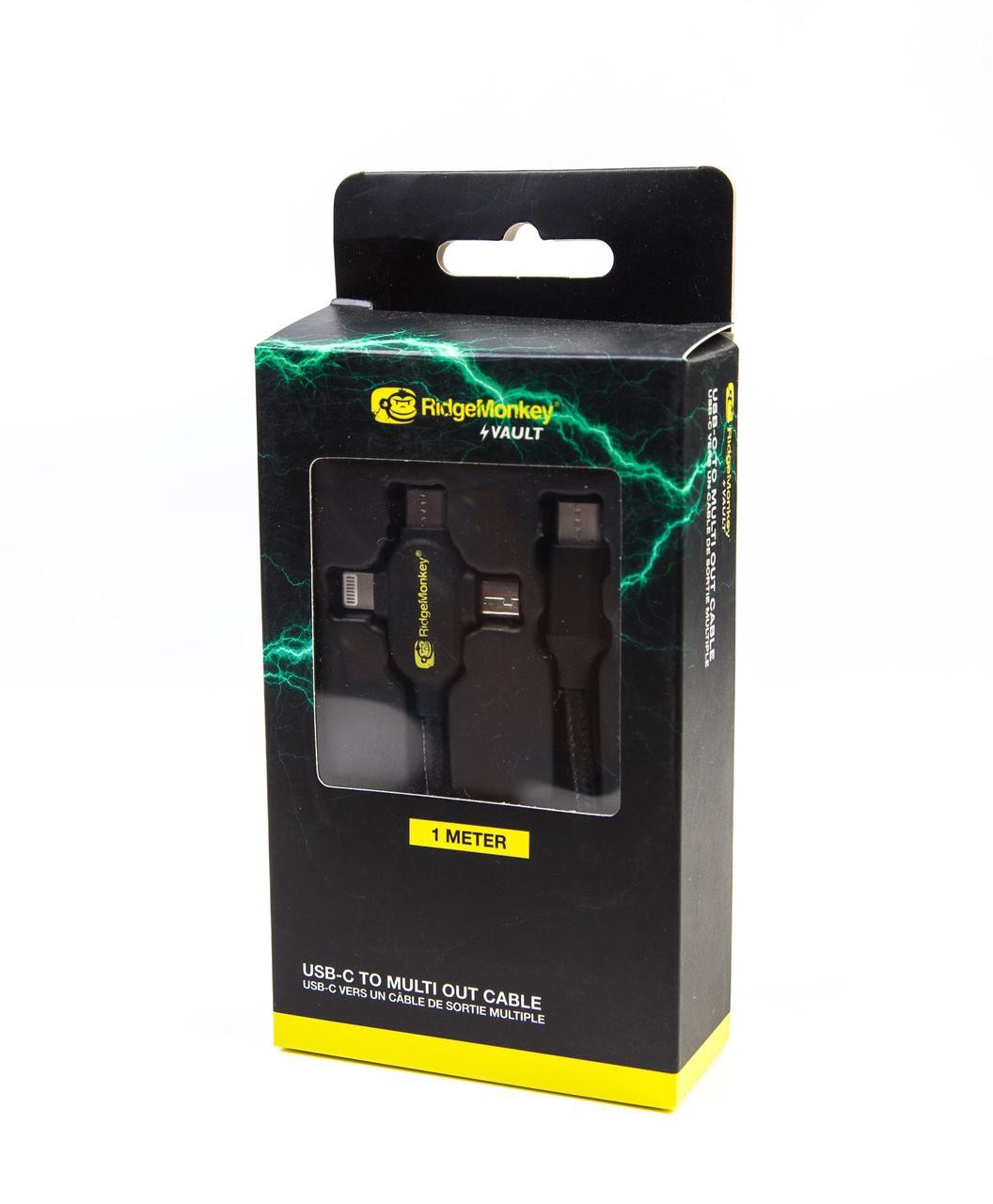 Кабель для заряджання Ridge Monkey Vault USB-A to Multi Out Cable 2 метри