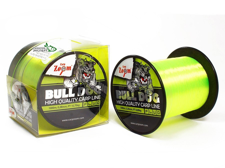 Волосінь Carp Zoom Bull-Dog Fluo Carp Line 1000m, 0,28mm 10,75kg