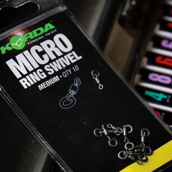 Вертлюг мікро з кільцем Korda Micro Rig Ring Swivel Medium