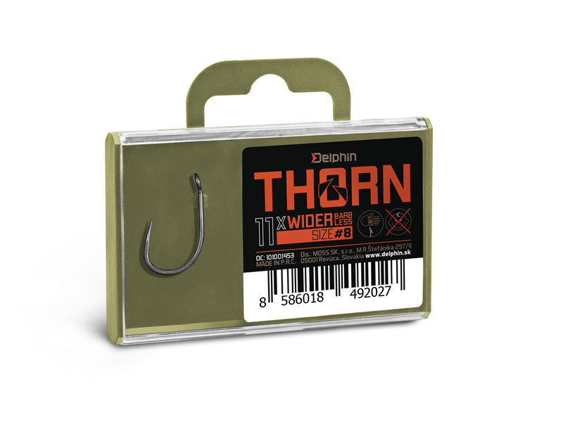 Гачки безбороді Delphin Thorn Wider Barbless 11 шт 8