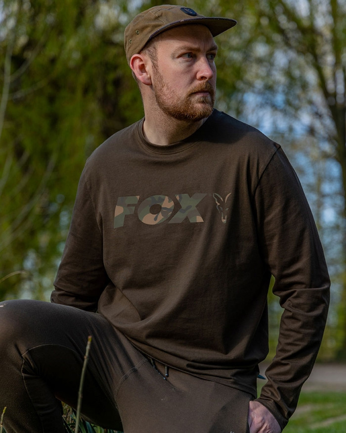 Футболка з довгими рукавами Fox Long Sleeve T-Shirt Khaki/Camo XL
