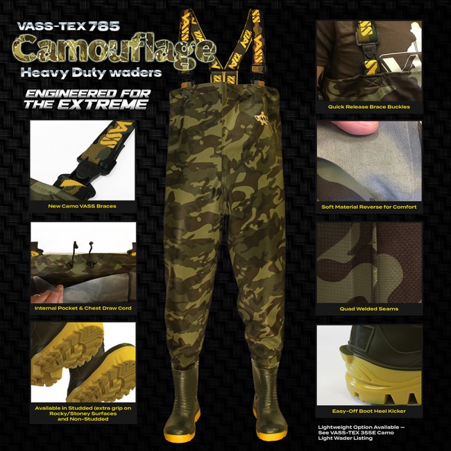 Вейдерси Vass E 355 Light Camo Chest Wader 42-47