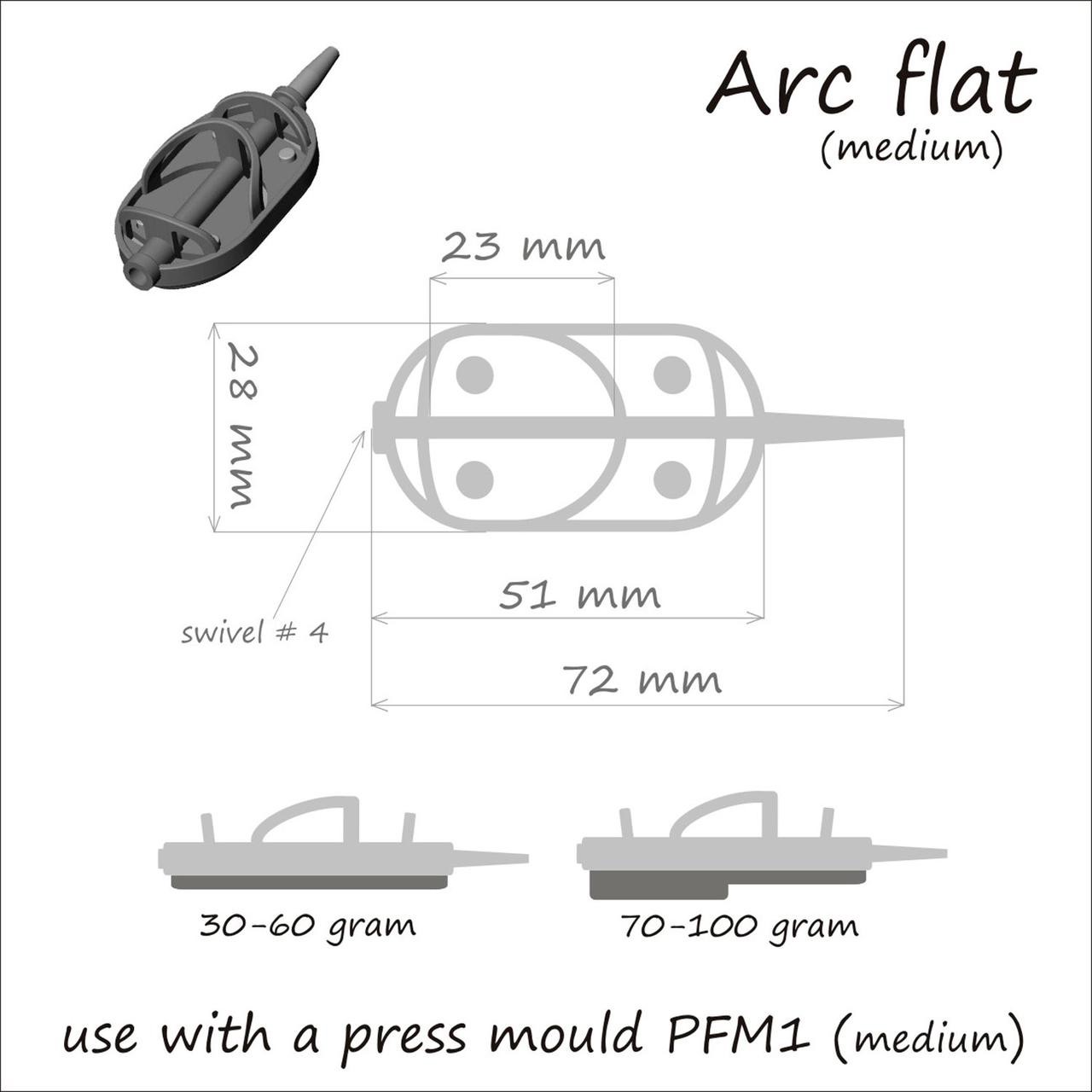 Годівниця Orange Arc Flat Method 60г
