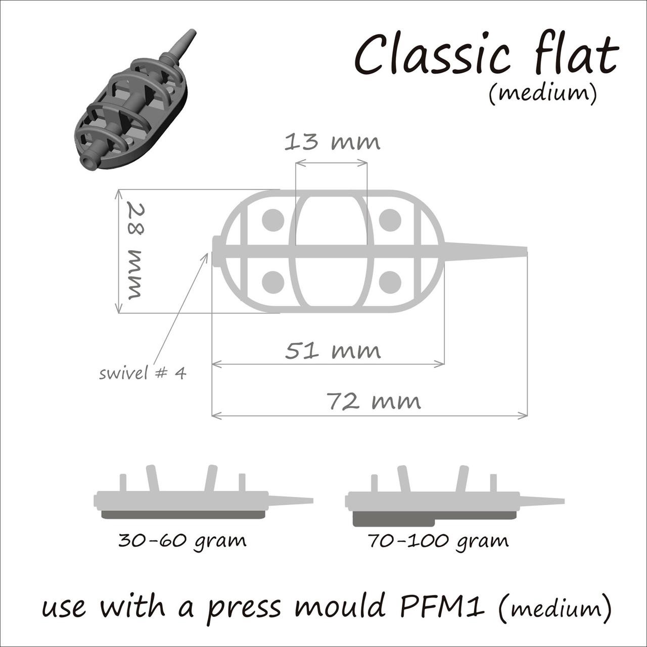 Годівниця Orange Classic Flat Method з вертлюгом №4 80г