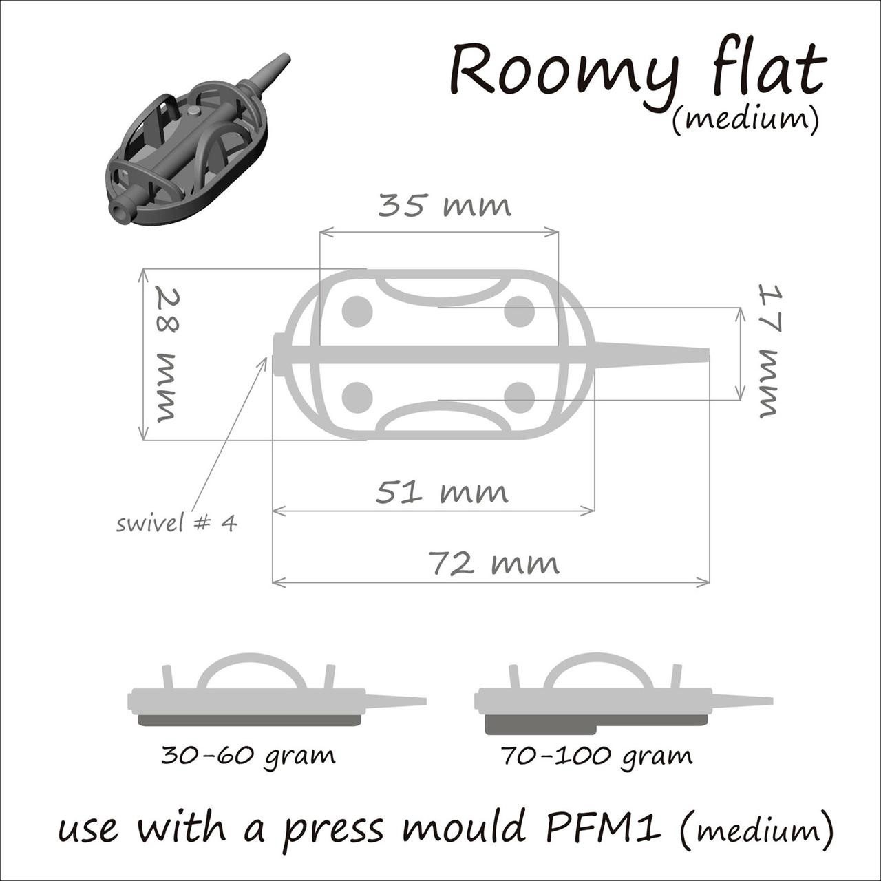 Годівниця Orange Roomy Flat Method 80г
