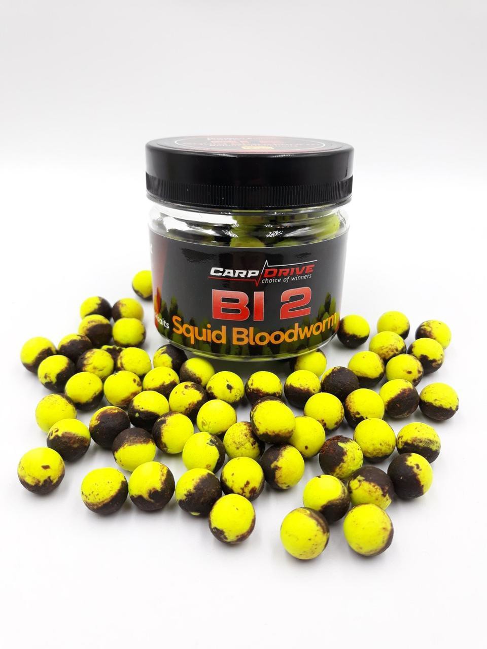 Вафтерси Balance Bi 2 "Squid Bloodworm" (Жовтий) 12мм Carp Drive