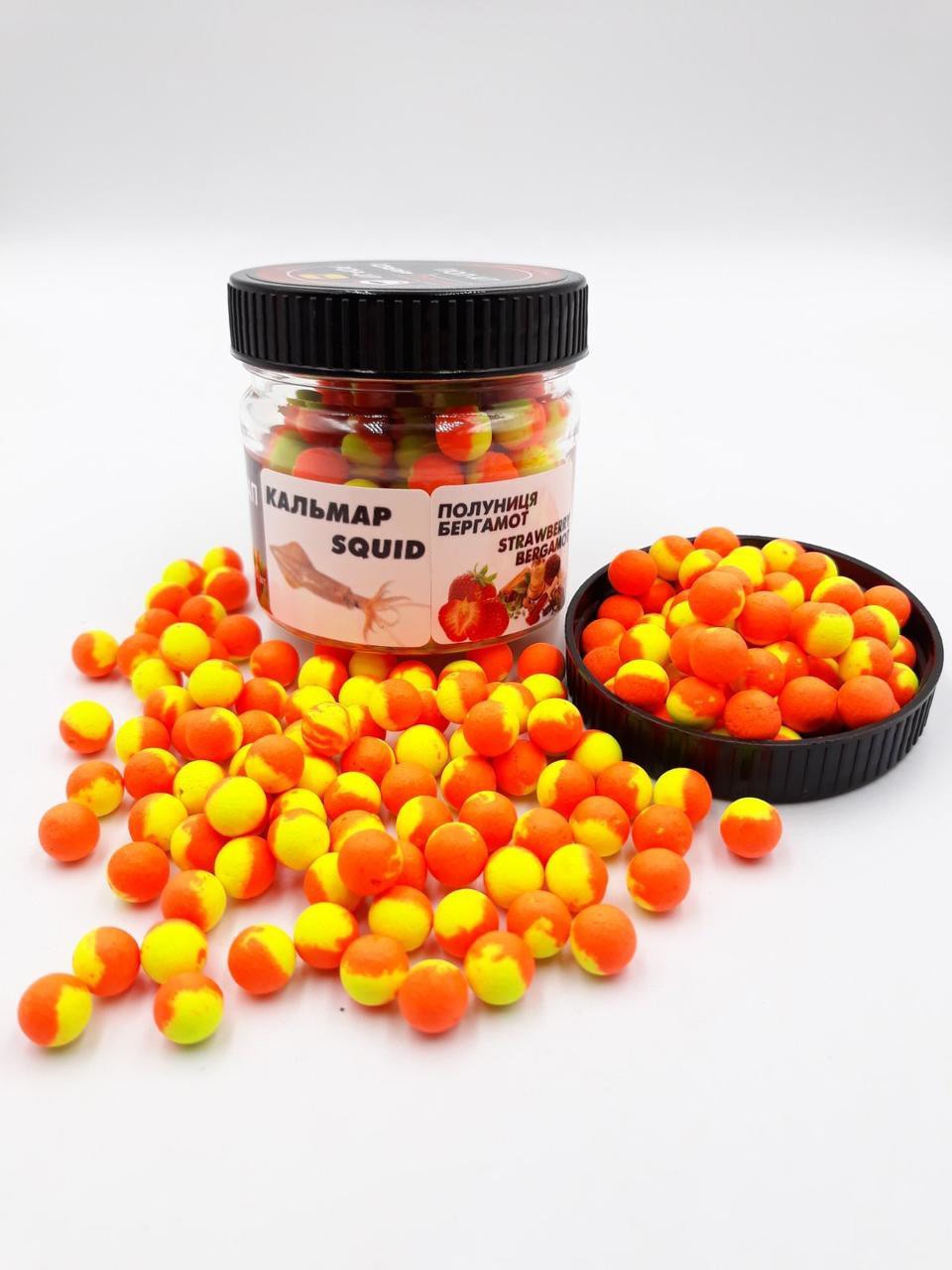 Поп ап для риболовлі Squid-Strawberry Bergamot 8мм Carp Drive