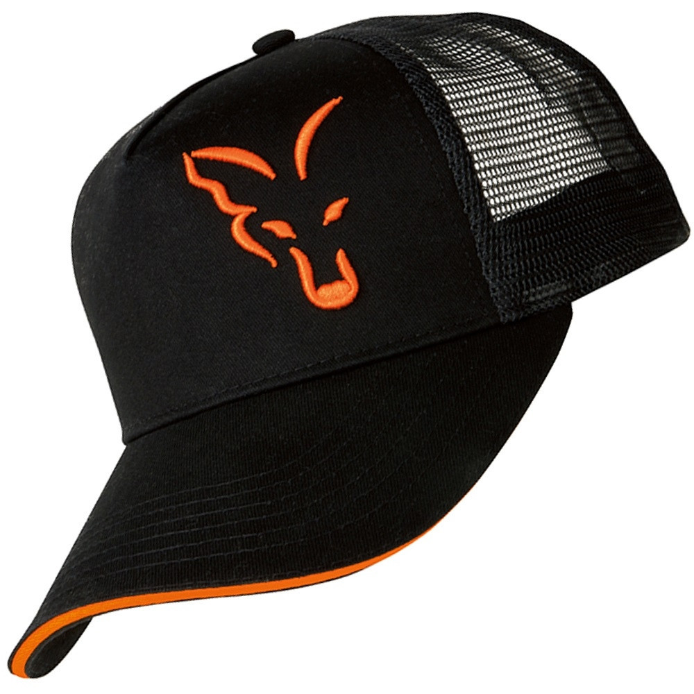 Кепка Fox Black/Orange Trucker Cap