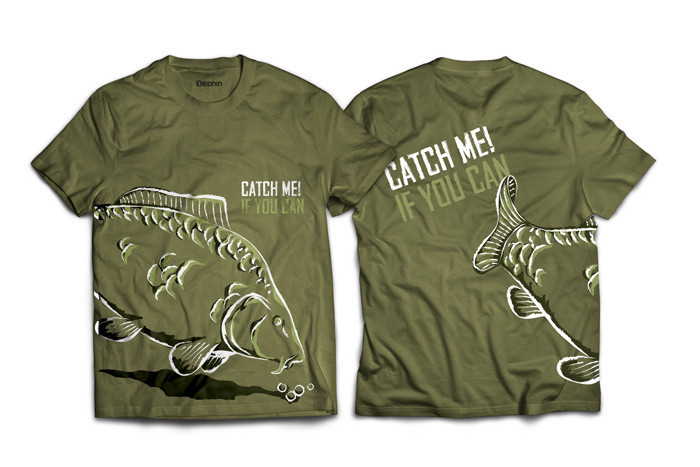 Футболка для риболовлі, Футболка Delphin Catch me! Carp XL