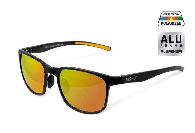 Поляризаційні сонцезахисні окуляри Delphin SG BLACK Orange Lenses