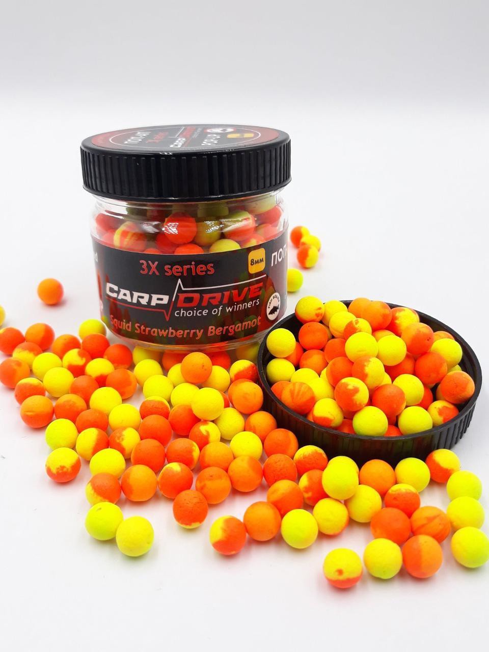 Поп-ап Carp Drive 3x series Squid Strawberry Bergamot 8 мм