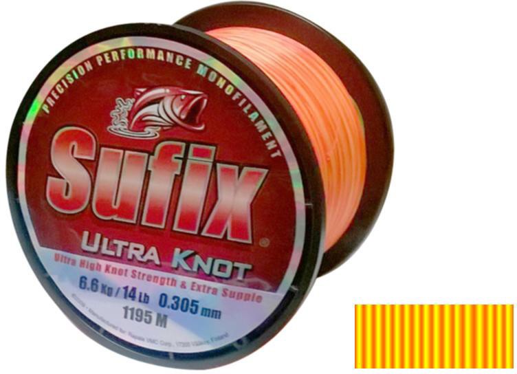 Леска Sufix Ultra Knot Yellow/Orange 0,23mm 1950m