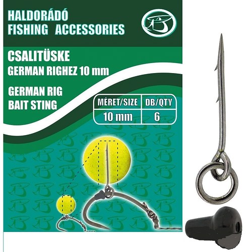 Гвинт для поп-апів з колечком і стопором Haldorado Bait Sting German Rig 10mm