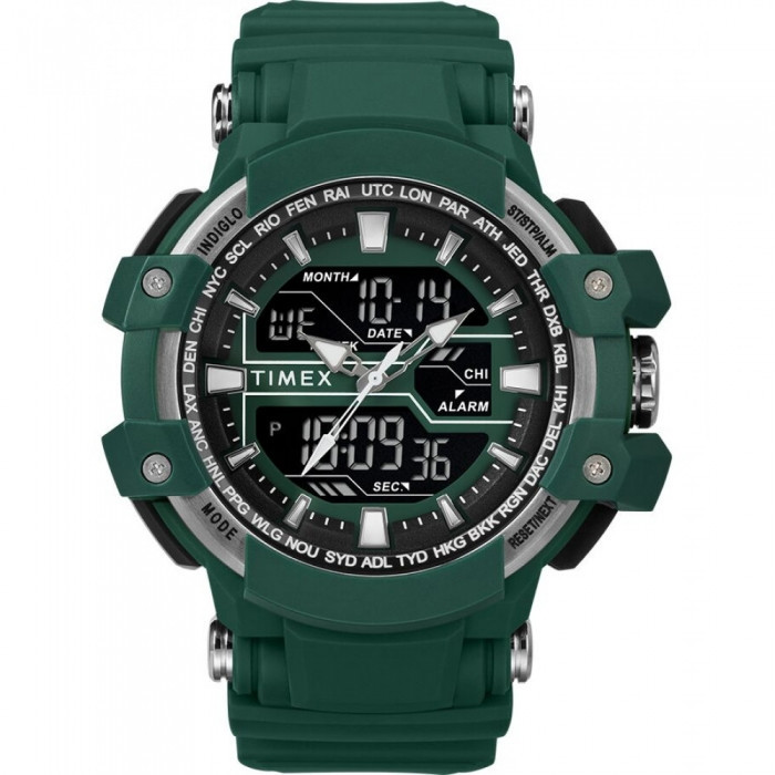Багатофункціональний годинник Timex Tactic DGTL 53MM Resin Strap Combo Watch