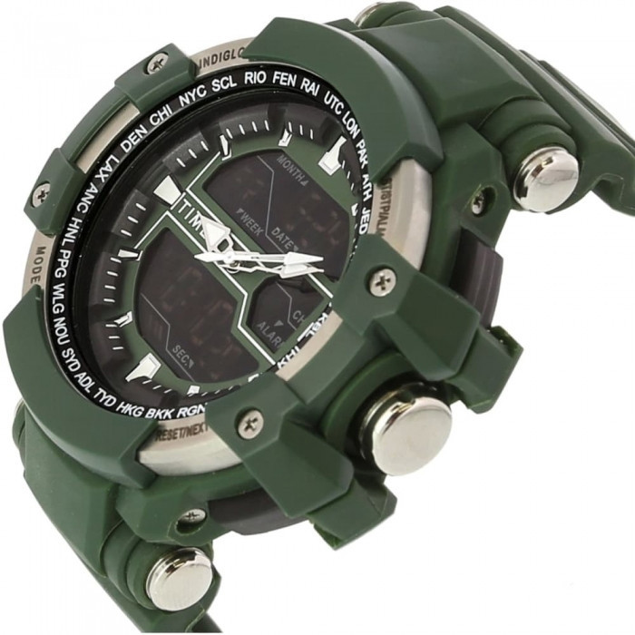 Багатофункціональний годинник Timex Tactic DGTL 53MM Resin Strap Combo Watch