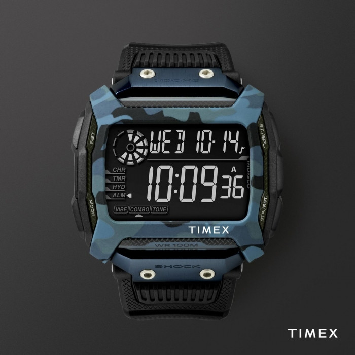 Багатофункціональний годинник Timex Command Shock 54 mm Resin Strap Watch