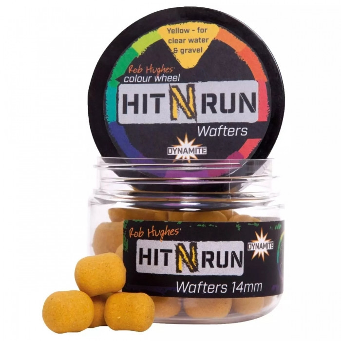 Бойли насадкові Dynamite Baits Hit n Run Wafters 14mm Yellow