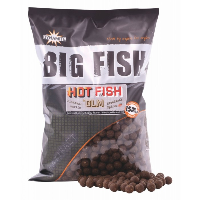 Бойли Dynamite Baits Boilie Hot Fish & GLM 15 mm 1kg