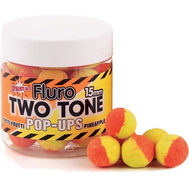 Плавальні бойли Dynamite Baits Fluro Pop-Up Two Tone Tutti Frutti&Pineapple 15 mm