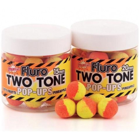 Плавальні бойли Dynamite Baits Fluro Pop-Up Two Tone Tutti Frutti&Pineapple 15 mm