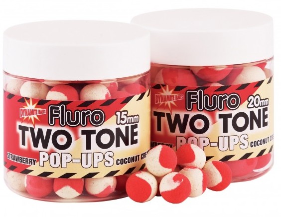 Плавальні бойли Dynamite Baits Two Tone Fluro Strawberry&Coconut Cream 15 mm