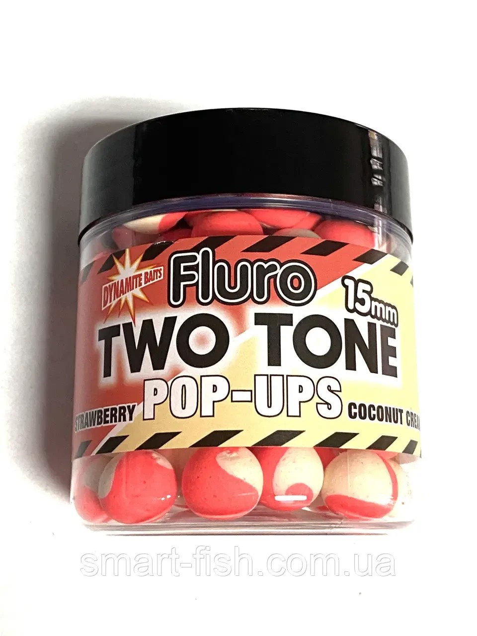 Плавальні бойли Dynamite Baits Two Tone Fluro Strawberry&Coconut Cream 15 mm