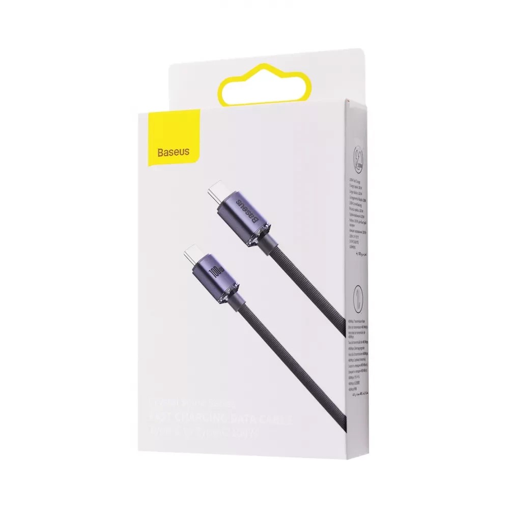 Кабель Baseus Crystal Shine Series Type-C to Type-C 100W (1.2m) Black