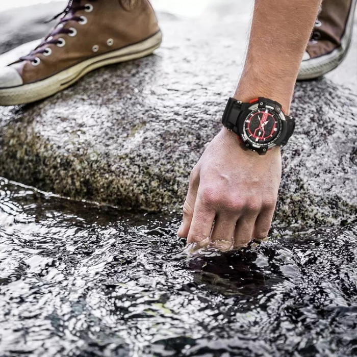 Багатофункціональний годинник Timex Tactic DGTL 53MM Resin Strap Combo Watch Black