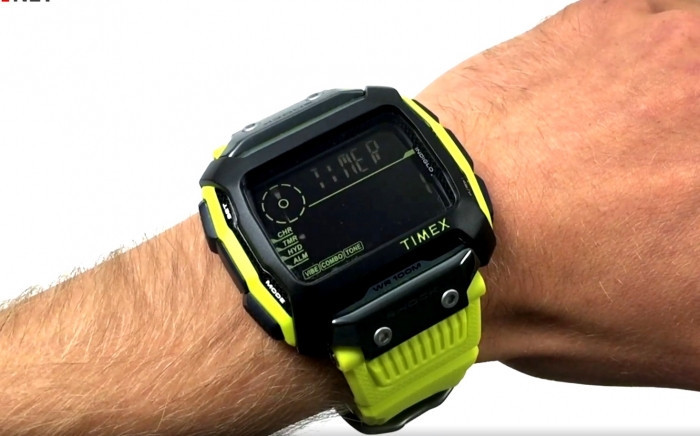 Багатофункціональний годинник Timex Command Shock 54 mm Resin Strap Watch Black Yellow