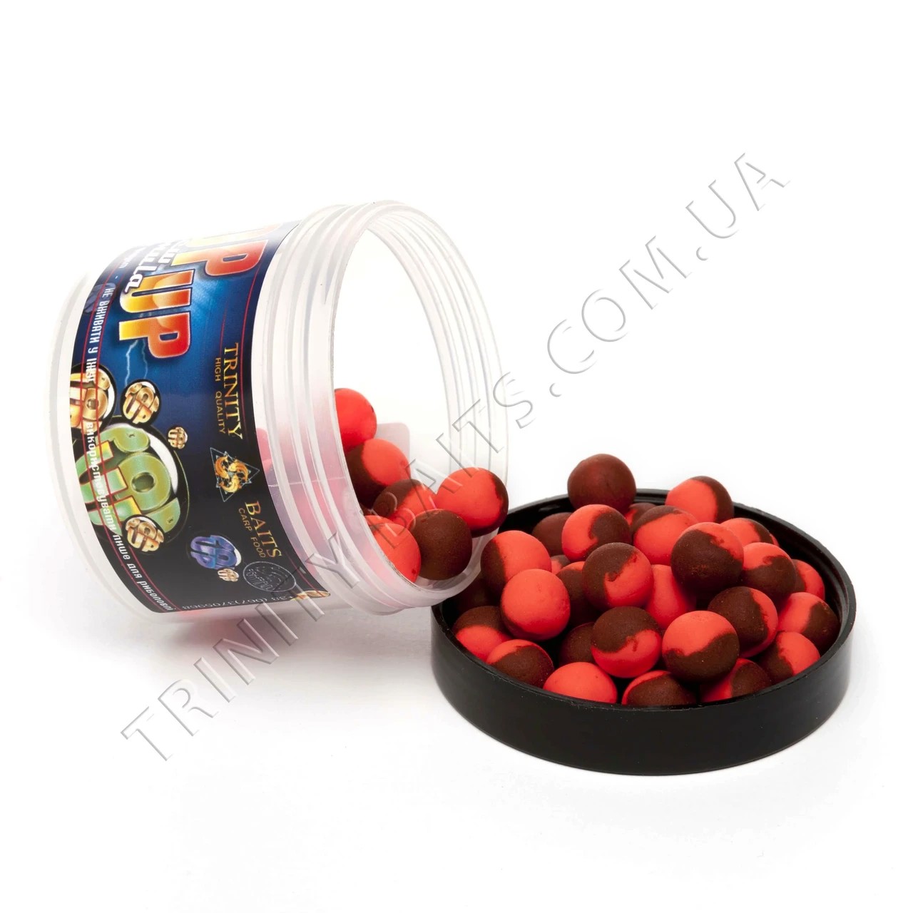 Поп-ап Trinity Baits Two Tone Black Pepper-Robin Red 10мм 25г