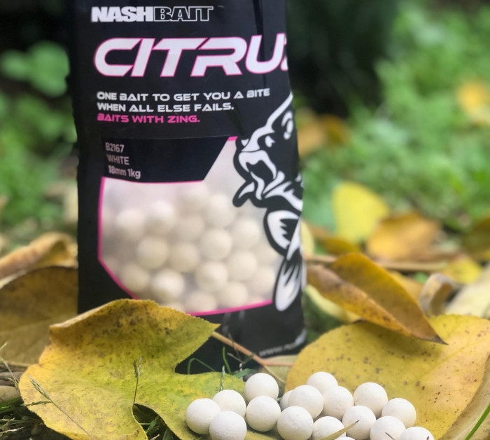 Бойли Nash Citruz White Boilies 20mm 1kg