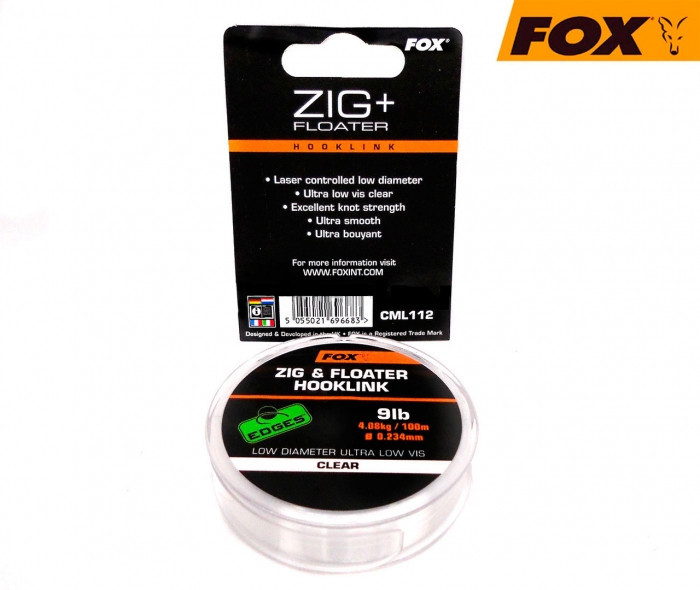 Поводочний матеріал для Зиг-Ріг Fox Zig & Floater Hooklink 12lb/0.28mm