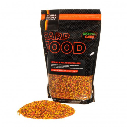 Методний пелетс Технокарп Method & PVA Micropellets Corn & Scopex Mix 700g