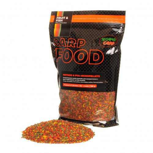 Методний пелетс Технокарп Method & PVA Micropellets Fruit & Fish Mix 700g
