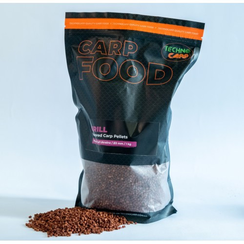 Пеллетс Технокарп Flavored Carp Pellets Krill 3mm 1kg
