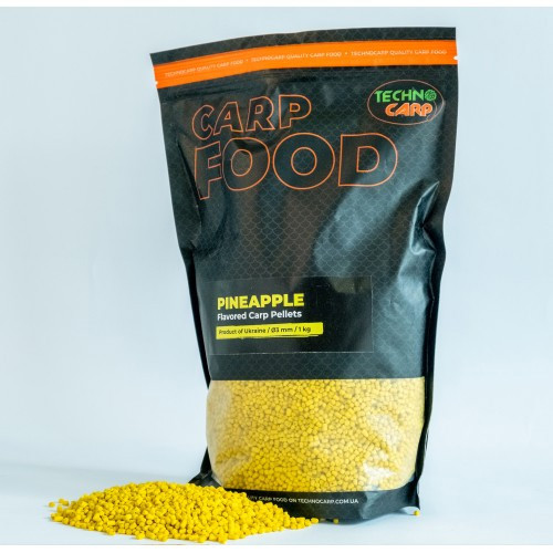 Пеллетс Технокарп Flavored Carp Pellets Pineapple 3mm 1kg