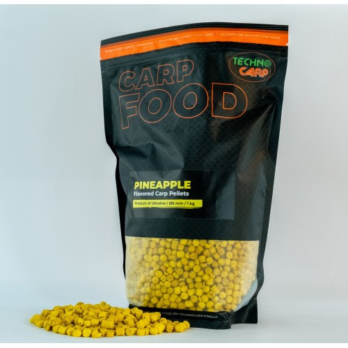 Пеллетс Технокарп Flavored Carp Pellets Pineapple 6mm 1kg