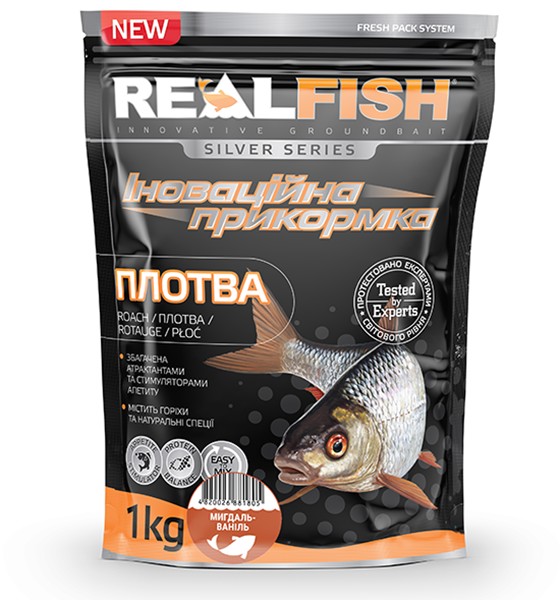 Прикорм рибальська Real Fish "Плотва" Мигдаль-Ваніль 1кг