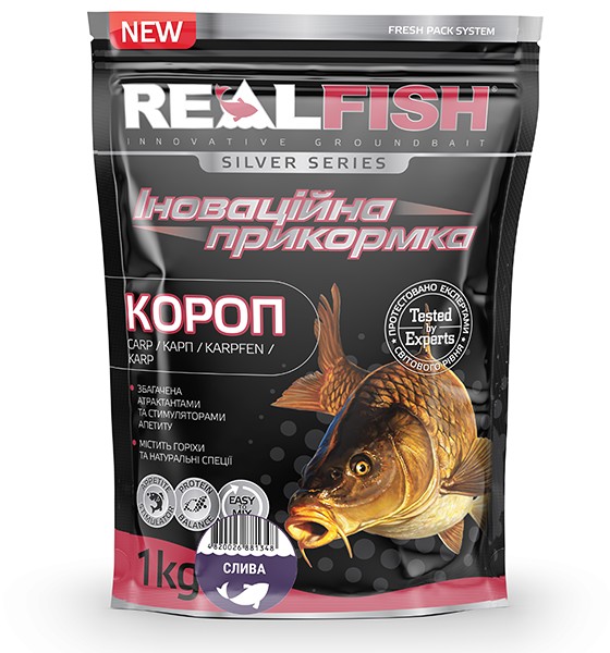 Прикорм рибальська Real Fish "Карп" Слива 1кг