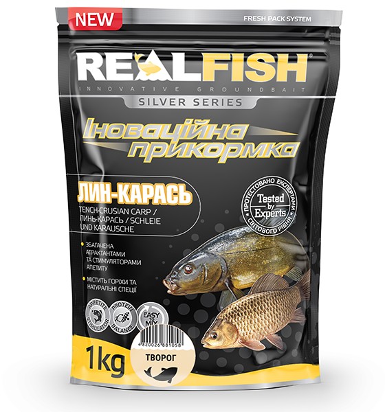 Прикорм рибальська Real Fish "Линь-карась" Творг 1кг