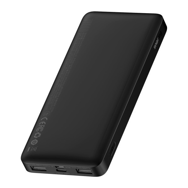 Повербанк Baseus Bipow Digital Display 10000mAh 15W 3A 2USB + Type-C Черный