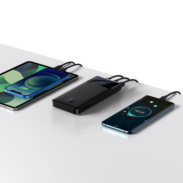 Повербанк Baseus Bipow Digital Display 10000mAh 15W 3A 2USB + Type-C Черный