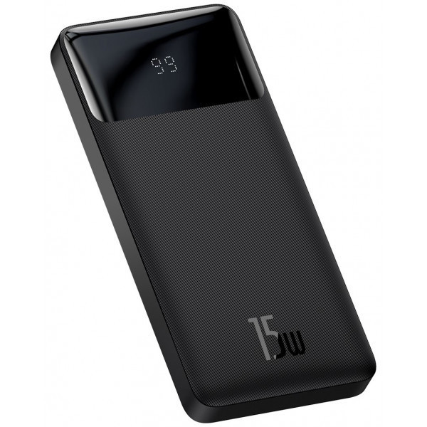 Повербанк Baseus Bipow Digital Display 20000mAh 15W 3A 2USB + Type-C Черный