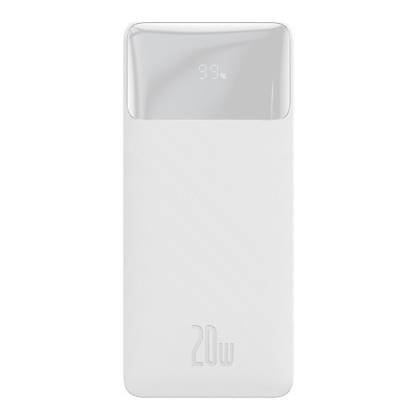 Повербанк Baseus Bipow Digital Display 20000 mAh 20W Білий