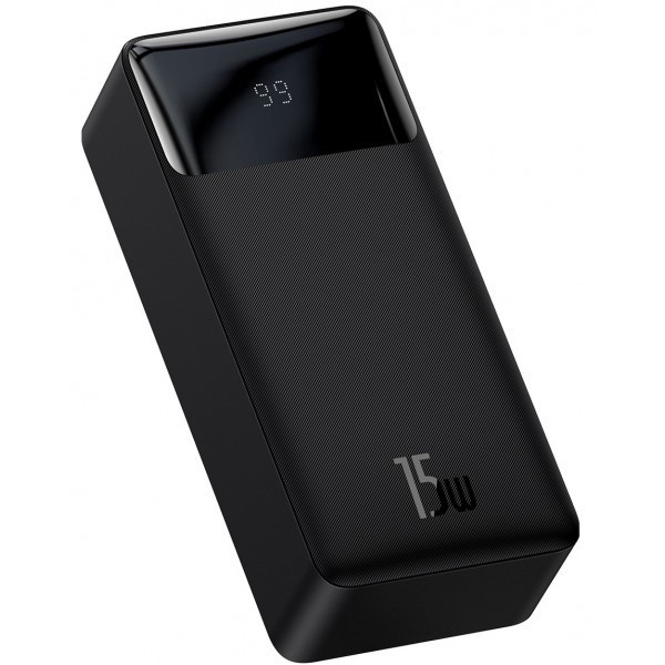 Повербанк Baseus Bipow Digital Display 30000mAh 15W 3A 2USB + Type-C Черный