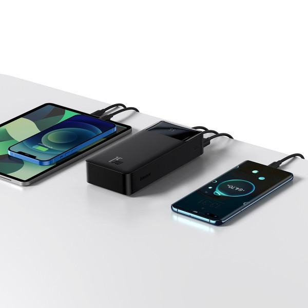 Повербанк Baseus Bipow Digital Display 30000mAh 15W 3A 2USB + Type-C Черный
