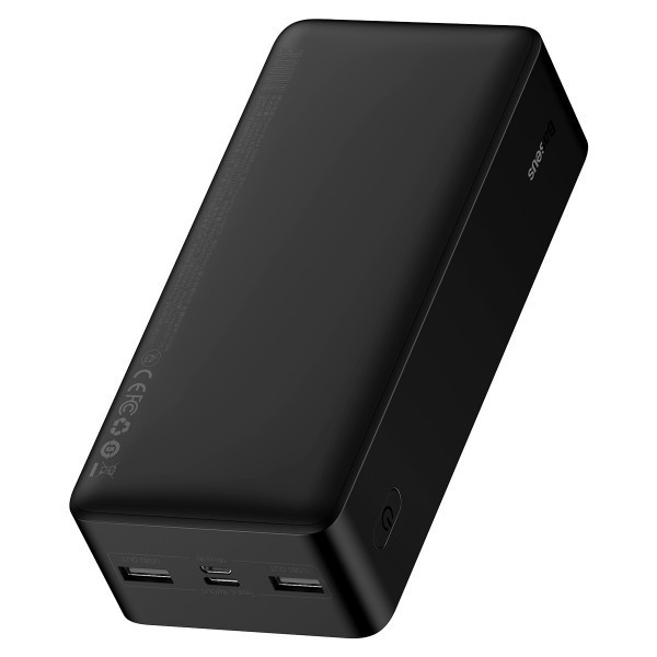 Повербанк Baseus Bipow Digital Display 30000mAh 15W 3A 2USB + Type-C Черный