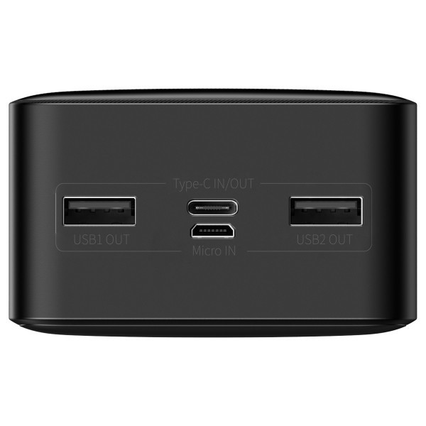 Повербанк Baseus Bipow Digital Display 30000mAh 15W 3A 2USB + Type-C Черный