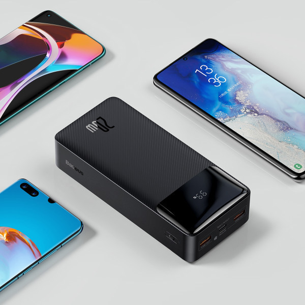 Повербанк Baseus Bidow Digital Display 30 000mAh 20W Чорний