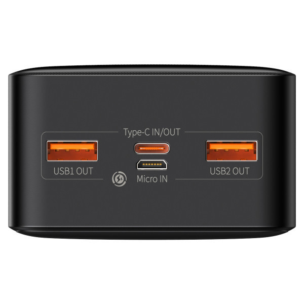 Повербанк Baseus Bidow Digital Display 30 000mAh 20W Чорний